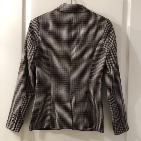 Brown checker blazer size 4 US. H&M brand in good condition - Picture 2 of 15